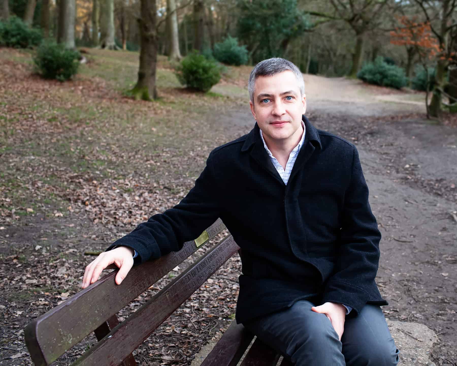 Bernard Hughes on bench © S J Field