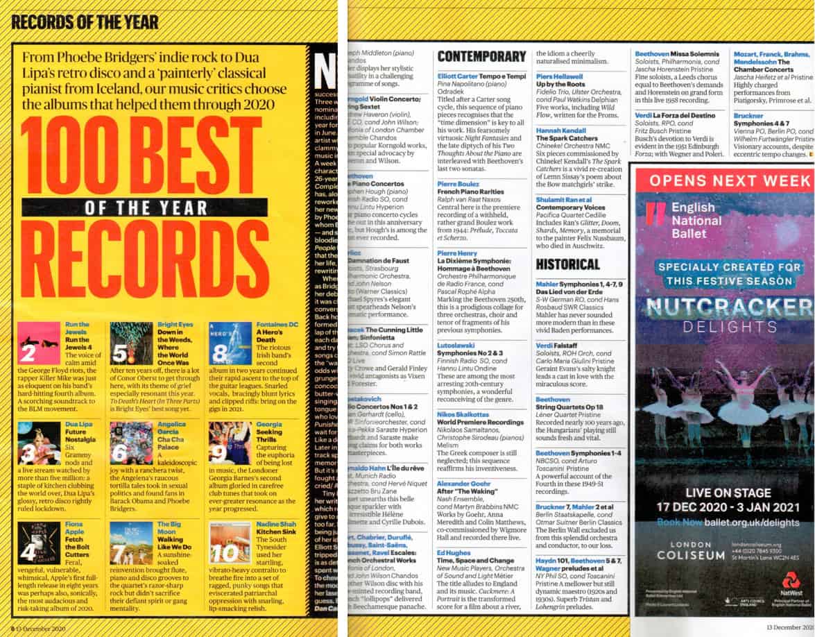 Sunday Times 100 Best Records of 2020