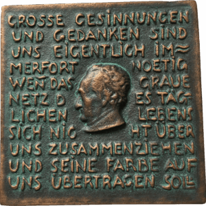 The Goethe Plakette designed by Georg Krämer